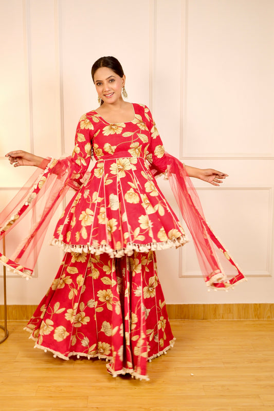 Red Seep Kalidar Set
