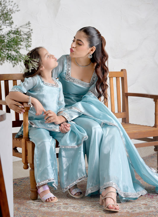 Aasma Blue Suit Set - Duo